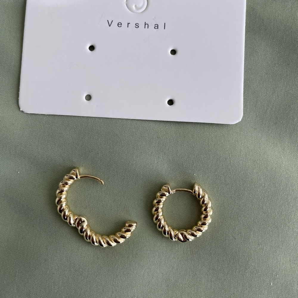 Minimalist hoop earrings 18k gold plated jewelry